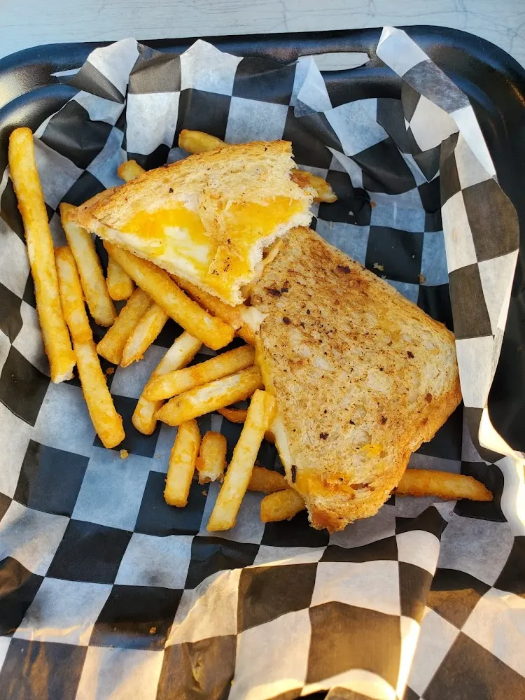 3 Cheese Grilled Cheese and French Fries