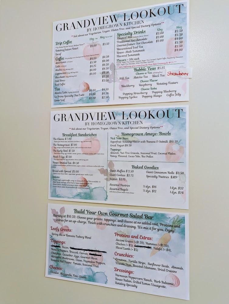 Grandview Lookout Menu image 1